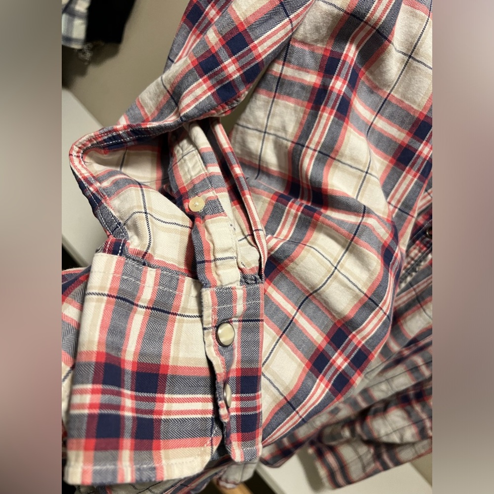 Plain Flannel Button Down Shirt - image 4